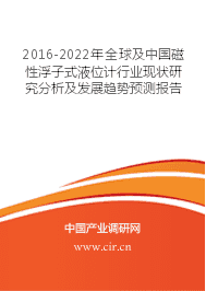 2016-2022年全球及中国磁性浮子式液位计行业现状研究分析及发展趋势预测报告